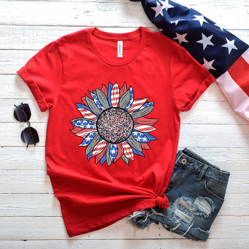 American flag sunflower shirt, Freedom Tshirt, USA Flag, American Flag Shirt, fourth of july shirt, patriotic shirt, Conservative shirt, - 6.jpg