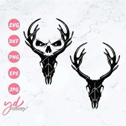 deer skull svg | hunting svg | deer head skull | skull animal svg | deer antler svg | deer hunting svg | outdoor hunting