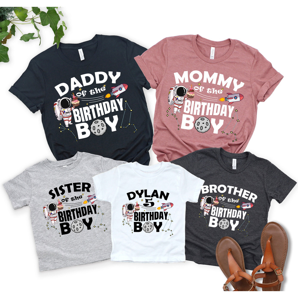 Astronaut Birthday Shirt, Family Astronaut Shirts, Family Rocket Shirt, Matching Birthday Boy, Rocket Birthday Shirts, Birthday Space Shirt - 1.jpg