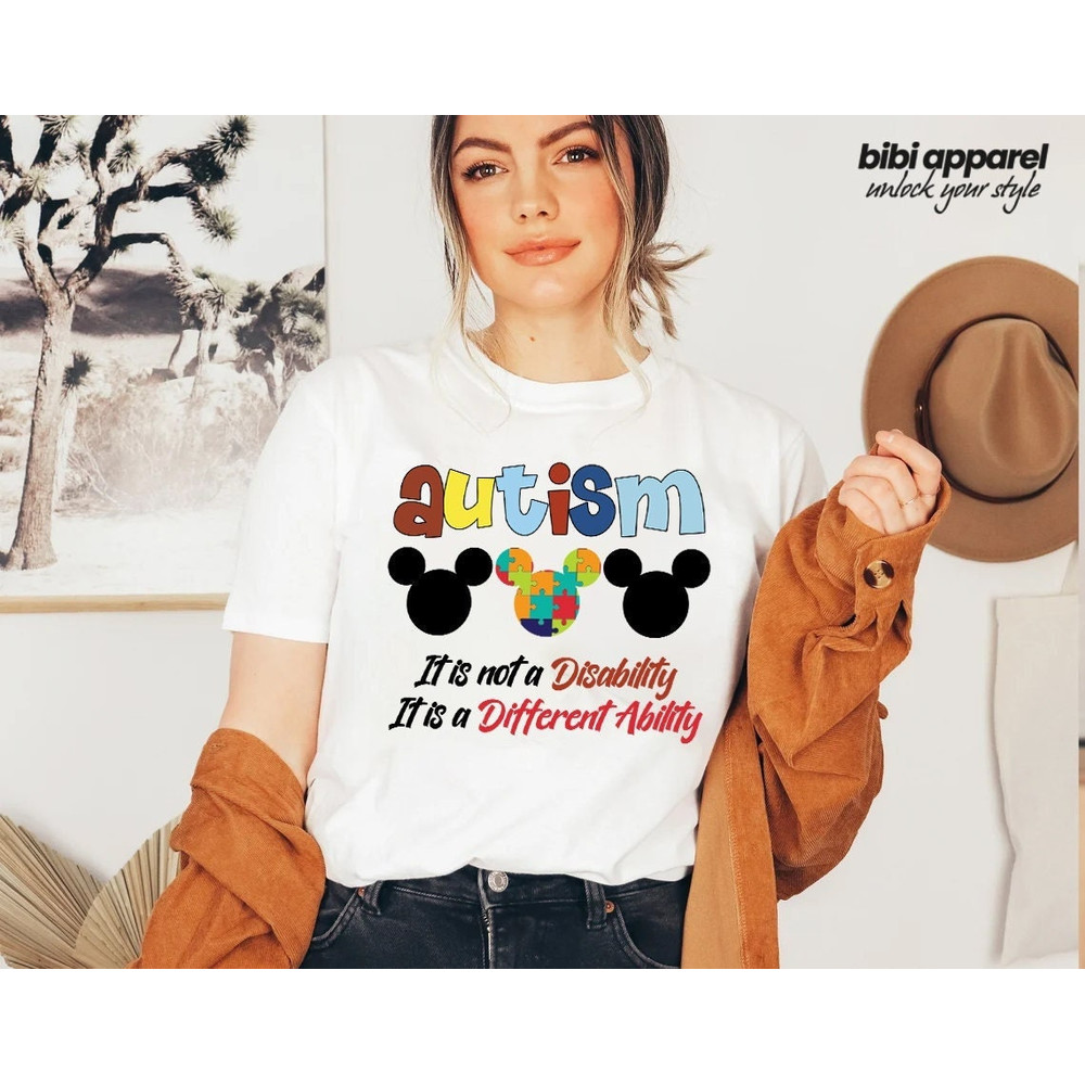 Autism It's Not A Disability It's A Different Ability T-shirt, Skeleton Autism Shirt, Autism Support Shirt, Autism Shirt, Gift For Autism - 1.jpg