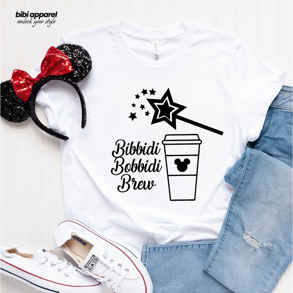 Bibbidi Bobbidi Brew Coffee Shirt Trendy Disney Shirt Disney Trip Shirt Family Vacation Tee Bella Canvas - 1.jpg