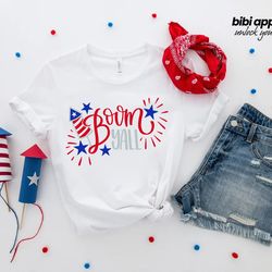 Boom Yall T-shirt -firework boom T-shirt-Fourth of July shir