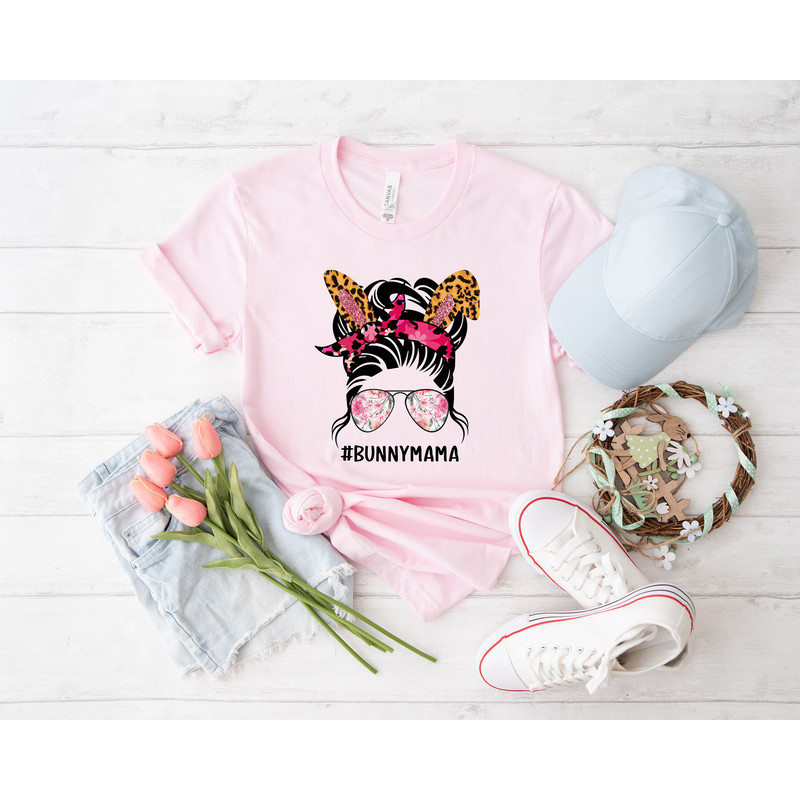 Bunny mama shirt, bunny shirt, Mama Shirt, Bunny with Glasses, Bunny Lover Gift, happy easter, easter outfit, happy easter day, funny easter - 2.jpg