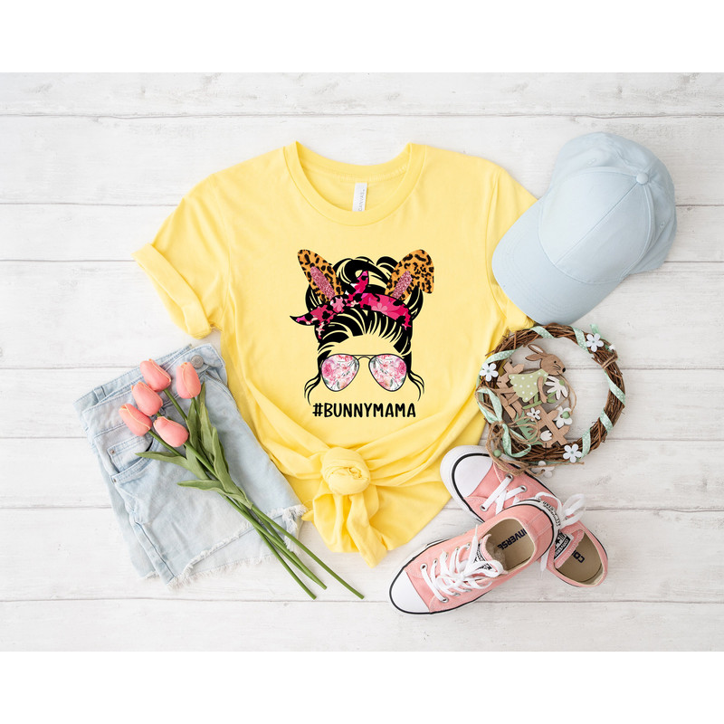 Bunny mama shirt, bunny shirt, Mama Shirt, Bunny with Glasses, Bunny Lover Gift, happy easter, easter outfit, happy easter day, funny easter - 3.jpg