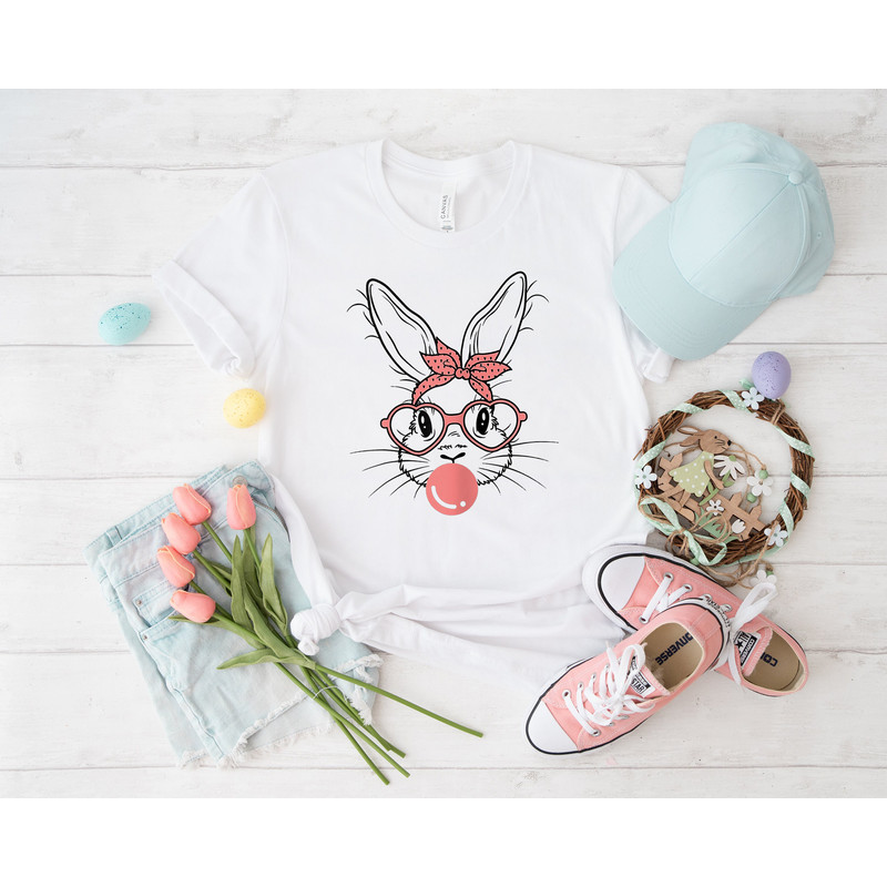 Bunny With Leopard Glasses Shirt, Rabbit Lover Shirt, Rabbit Lover Gift, Kids Easter Shirt, easter shirt, bunny shirt, Cute Bunny Shirt, egg - 5.jpg