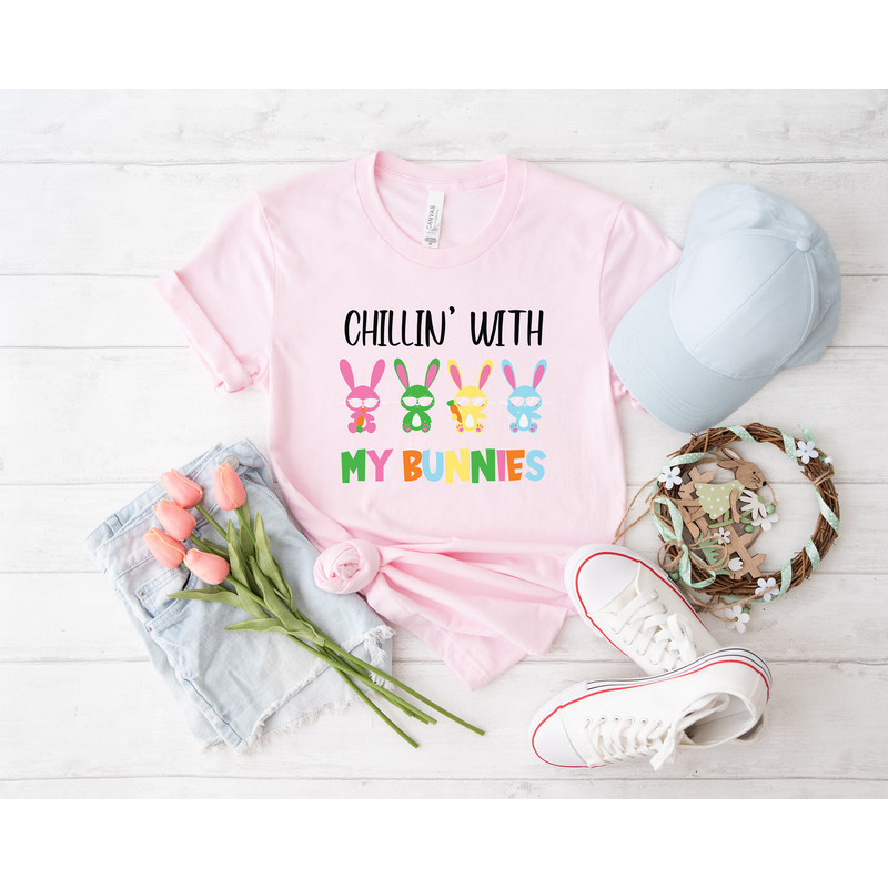 Chillin' with my bunnies shirt, easter shirt, bunny shirt, Bunny with Glasses, Bunny Lover Gift, happy easter, easter, happy easter day, - 4.jpg