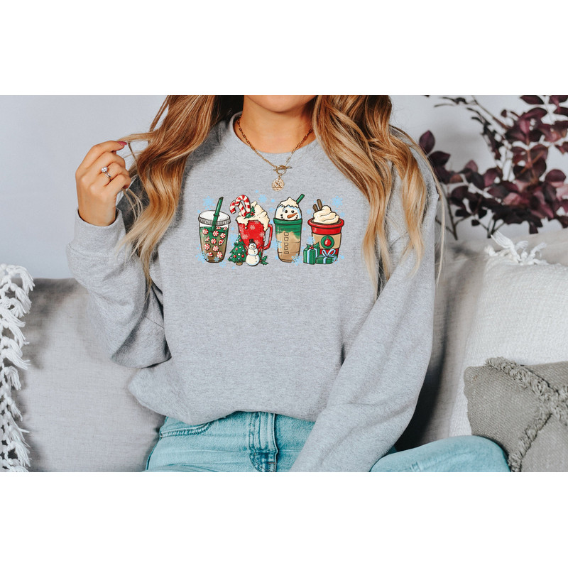coffee sweatshirt, peppermint latte, Christmas shirt, christmas sweater,cool christmas shirt, most wonderful time, holiday sweatshirt, - 1.jpg