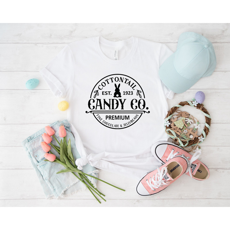 Cottontail Candy Co Easter Shirt, easter shirt, bunny shirt, Egg Shirt, Bunny with Glasses, Bunny Lover Gift, happy easter, easter outfit - 4.jpg