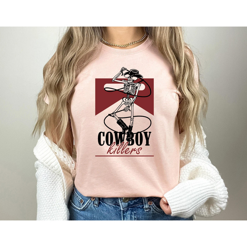 Cowboy killer skeleton shirt, cowboy shirt, cowgirl shirt, rodeo shirt, Howdy Shirt, texas sweatshirt, Western Graphic Tee, western shirt - 2.jpg