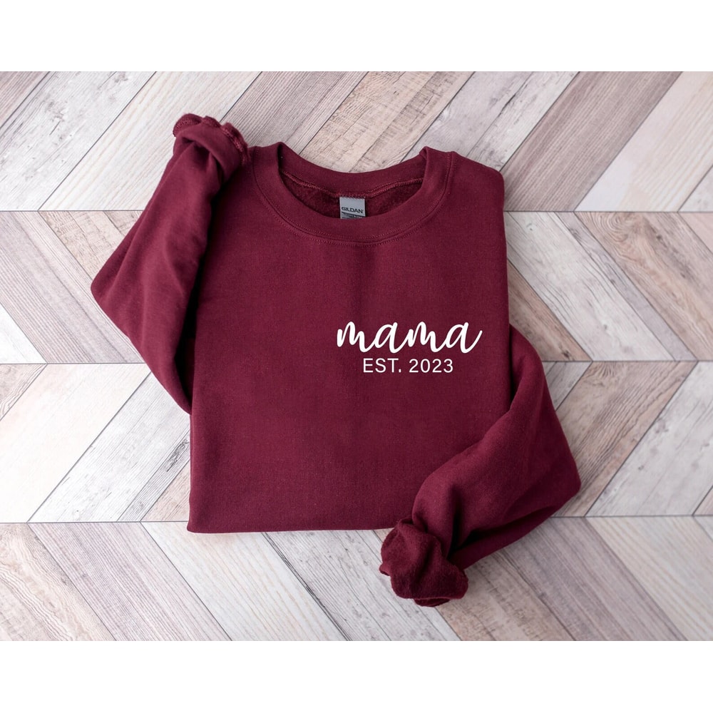 Custom Mama Est shirt, Mama Shirt, Mom Shirt, Mommy Shirt, Mama Sweatshirt, cute mama shirt, mothers day shirt, mom gift, mother's day gift, - 1.jpg