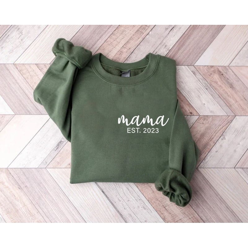 Custom Mama Est shirt, Mama Shirt, Mom Shirt, Mommy Shirt, Mama Sweatshirt, cute mama shirt, mothers day shirt, mom gift, mother's day gift, - 2.jpg