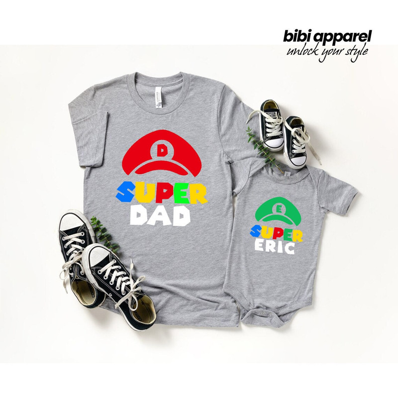 Dad and Baby Matching Shirt, Father and Son Matching Shirts, Dad and Son Shirts, Super Dad Shirt, Fathers Day Gift - 2.jpg