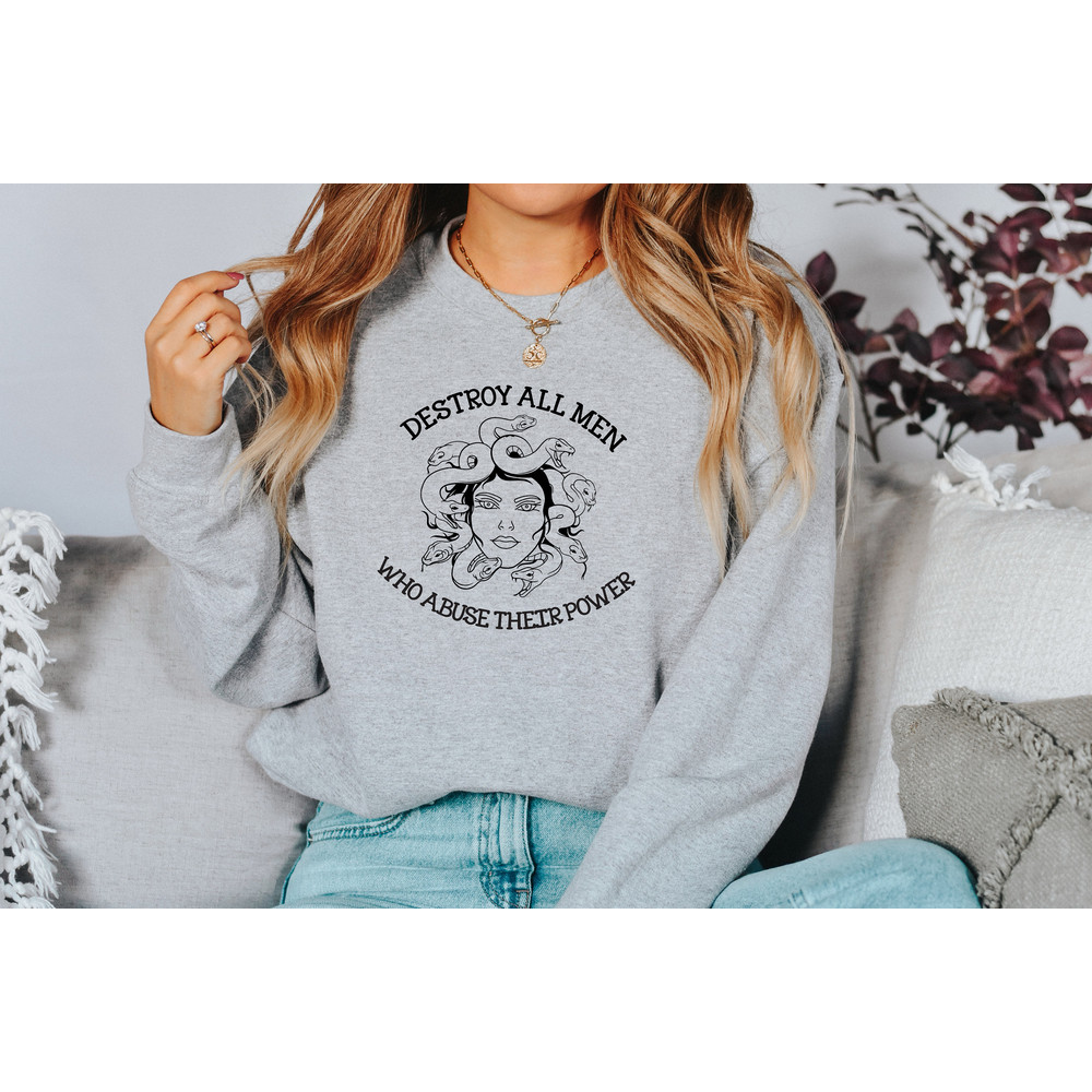 Destroy all men who abuse their power shirt, Feminist Tee, Feminist Shirt, Witchy Shirt, activist shirt, Retro Feminist Shirt, Pagan Shirt, - 3.jpg