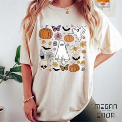 comfort colors halloween doodles t-shirt, halloween things shirt, cute halloween t-shirt, witch t-shirt, magic tee, comf