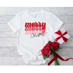 Merry Christmas  Shirts, Christmas Shirts Women Long Sleeve, Christmas Gifts, Christmas Baby Onesie, Couples Family Chri