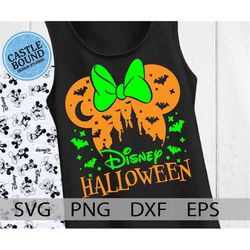 halloween minnie mouse shirt svg, mickey halloween party svg, castle shirt svg, boo bash halloween, halloween cut files,