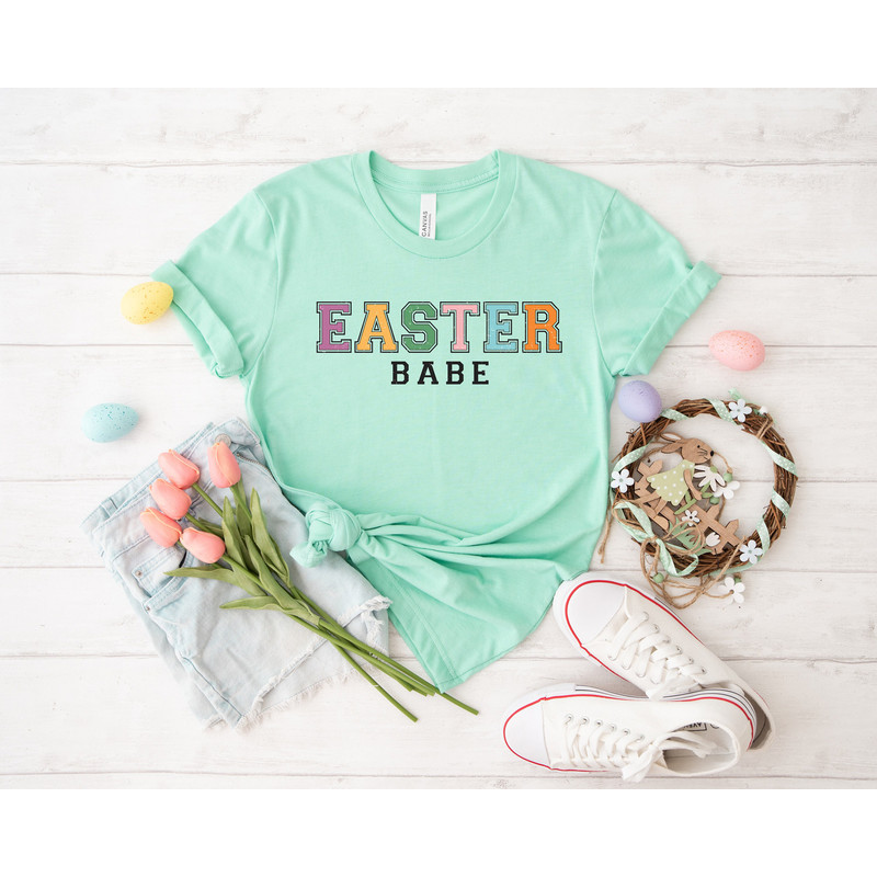 Easter babe shirt, Retro easter, easter shirt, bunny shirt, Bunny with Glasses, Bunny Lover Gift, happy easter, easter outfit, happy easter - 2.jpg