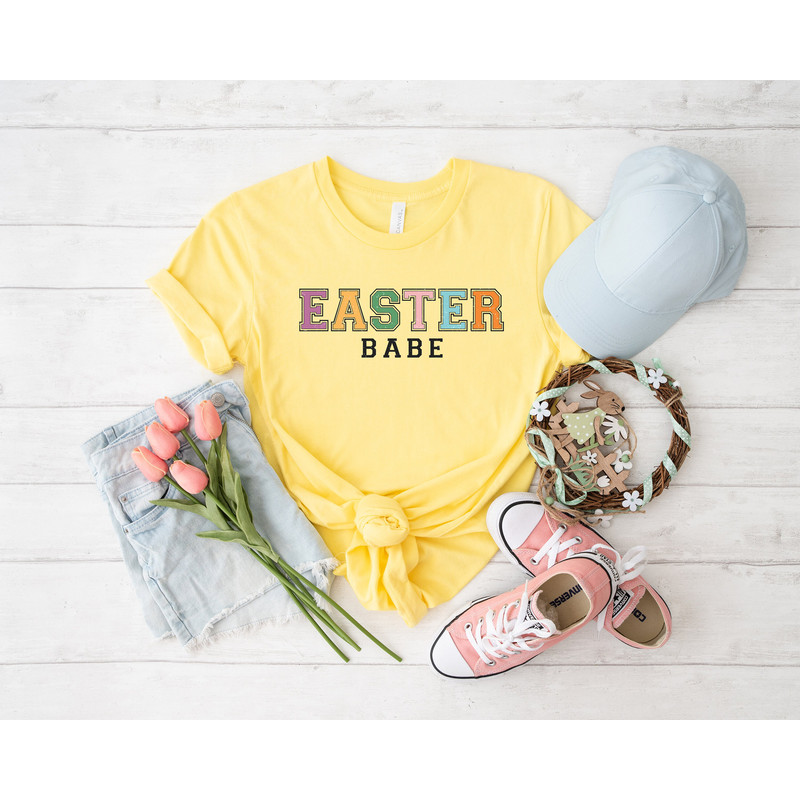 Easter babe shirt, Retro easter, easter shirt, bunny shirt, Bunny with Glasses, Bunny Lover Gift, happy easter, easter outfit, happy easter - 3.jpg