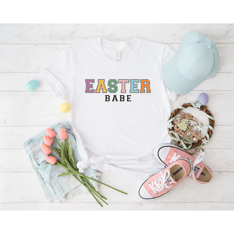 Easter babe shirt, Retro easter, easter shirt, bunny shirt, Bunny with Glasses, Bunny Lover Gift, happy easter, easter outfit, happy easter - 4.jpg