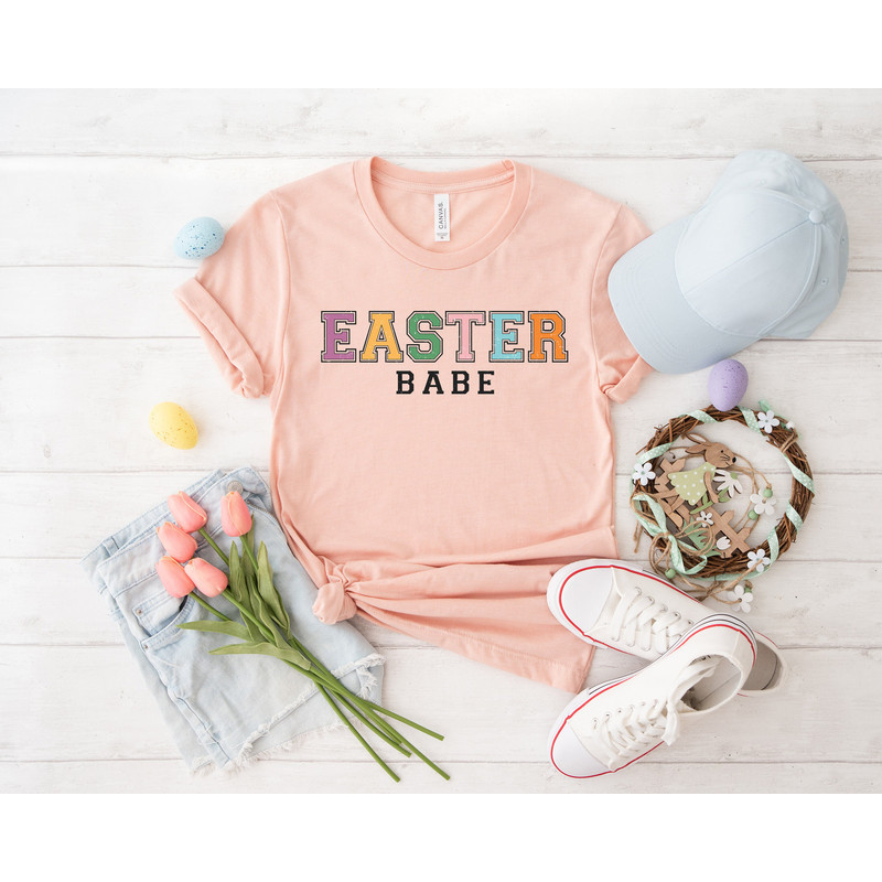 Easter babe shirt, Retro easter, easter shirt, bunny shirt, Bunny with Glasses, Bunny Lover Gift, happy easter, easter outfit, happy easter - 6.jpg