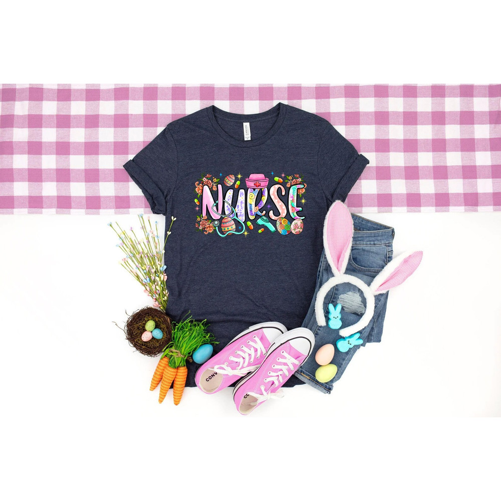 Easter Nurse shirt, easter shirt, bunny shirt, Bunny with Glasses, Bunny Lover Gift, happy easter, easter outfit, happy easter day, funny - 4.jpg
