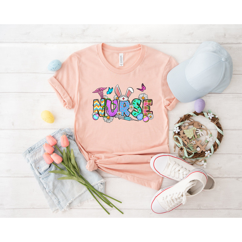 Easter Nurse shirt, easter shirt, bunny shirt, Bunny with Glasses, Bunny Lover Gift, happy easter, easter outfit, happy easter day, funny - 3.jpg
