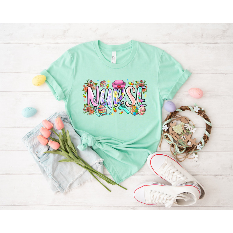 Easter Nurse shirt, easter shirt, bunny shirt, Bunny with Glasses, Bunny Lover Gift, happy easter, easter outfit, happy easter day, funny - 5.jpg