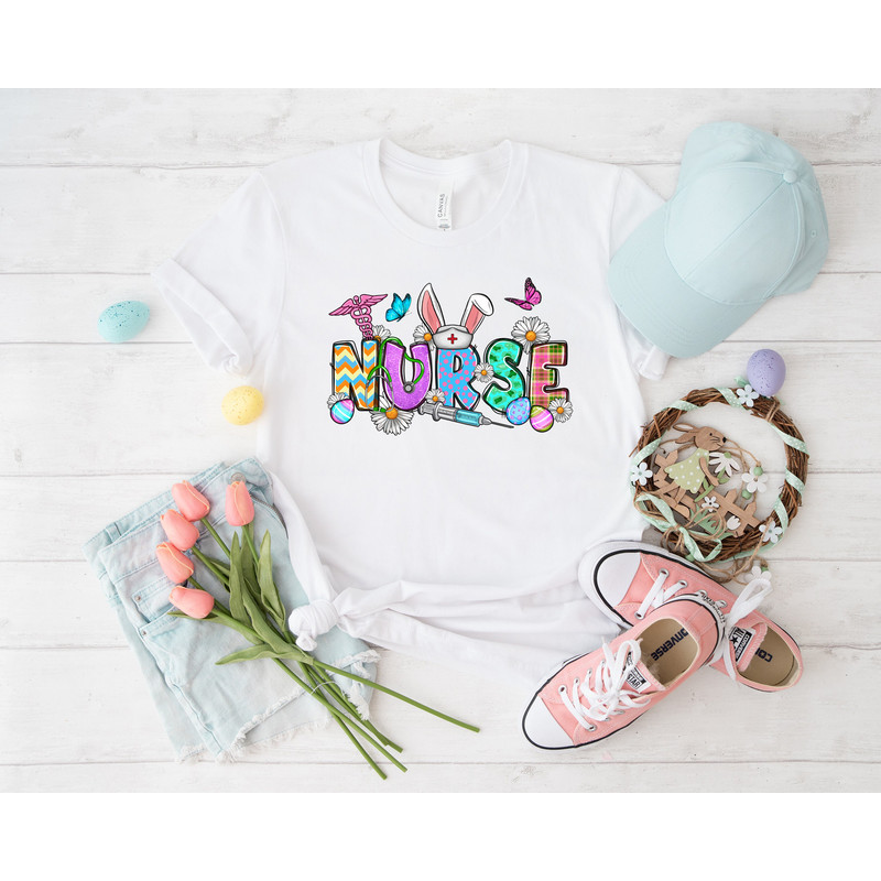 Easter Nurse shirt, easter shirt, bunny shirt, Bunny with Glasses, Bunny Lover Gift, happy easter, easter outfit, happy easter day, funny - 6.jpg