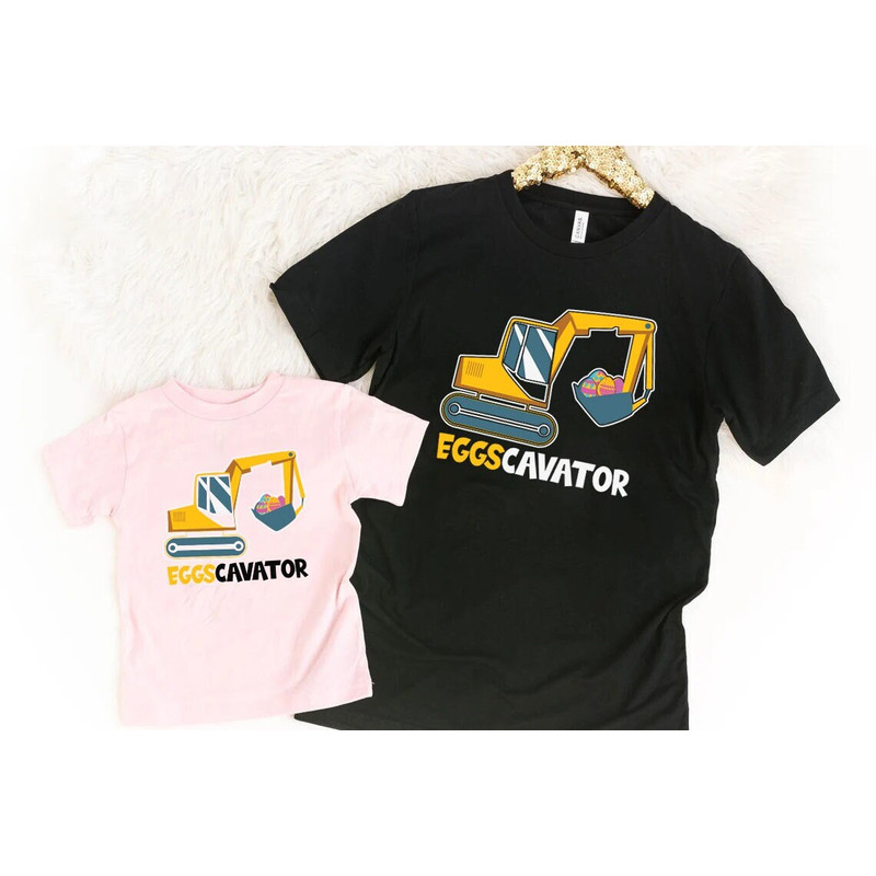 Eggs-cavator shirt, boy easter shirt, egg shirt, Toddler Easter Shirt, Kids Easter Shirt, bad bunny shirt, Easter Day Shirt, bunny shirt - 1.jpg