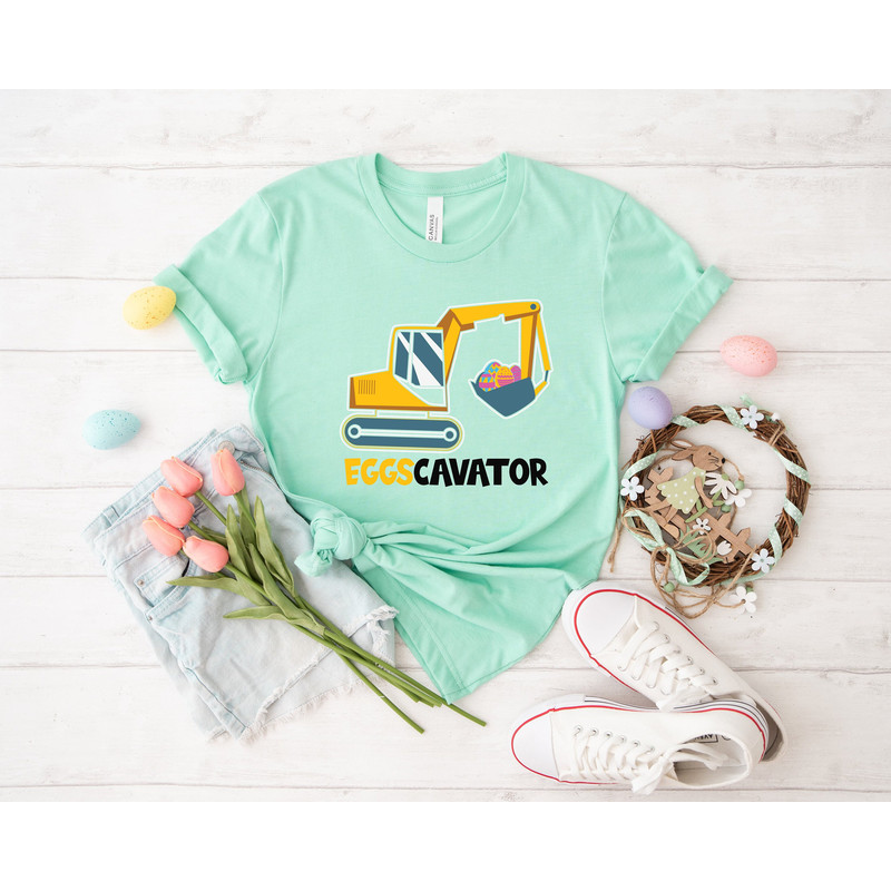 Eggs-cavator shirt, boy easter shirt, egg shirt, Toddler Easter Shirt, Kids Easter Shirt, bad bunny shirt, Easter Day Shirt, bunny shirt - 3.jpg