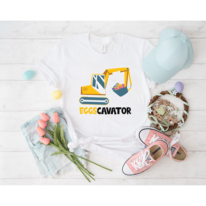 Eggs-cavator shirt, boy easter shirt, egg shirt, Toddler Easter Shirt, Kids Easter Shirt, bad bunny shirt, Easter Day Shirt, bunny shirt - 5.jpg