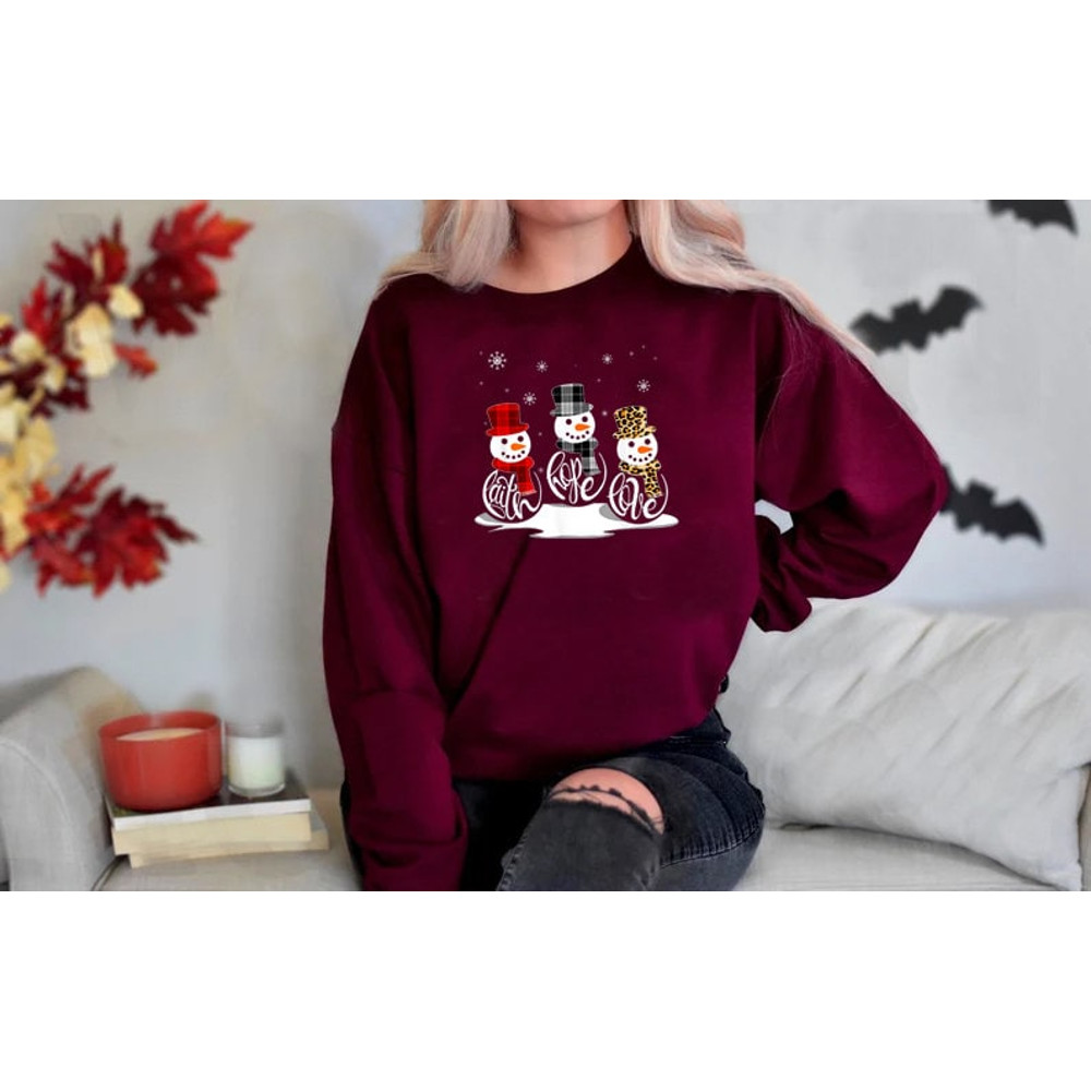 Faith hope love, Christmas shirt, Snowman Shirt, love jesus, Christmas snowman, Leopard christmas,  Jesus Christmas, Faith Hope Love Tee, - 3.jpg