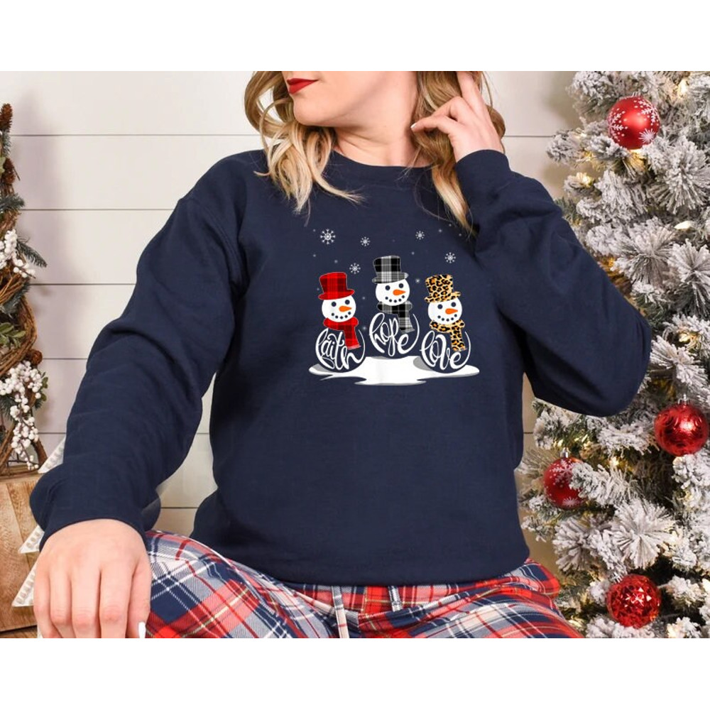 Faith hope love, Christmas shirt, Snowman Shirt, love jesus, Christmas snowman, Leopard christmas,  Jesus Christmas, Faith Hope Love Tee, - 4.jpg