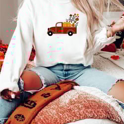 fall truck shirt, pumpkin truck shirt, happy fall shirt, fal