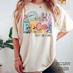 vintage disney epcot since 1982 comfort colors shirt, disney family shirts, disney trip shirt, retro disneyworld shirts,