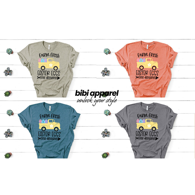 Farm Fresh Easter Eggs Shirt - Spring Vacation Tee - Welcome Egg Shirt - Colorful Easter Egg T-Shirt - Easter Eggs T-shirt - Easter Matching - 2.jpg