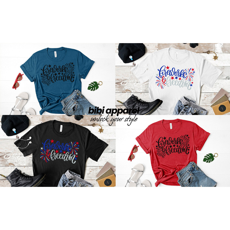 Fireworks & Freedom Shirt, Fourth of July Shirt, Fireworks, Freedom, 4th of July Shirt, 4th of July Shirt, America Shirt, - 3.jpg