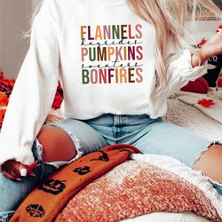 flannels shirt, flannels hayrides, bonfires pumpkins, bonfir