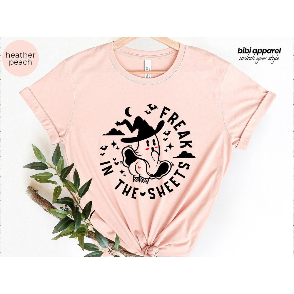 Freak In The Sheets, Casper Shirts, Perfect Gifts For Halloween, Halloween Shirt, Funny Halloween Shirt, Bella Canvas - 1.jpg