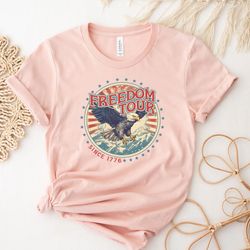 freedom tour, born to be free t-shirt, american eagle shirt,