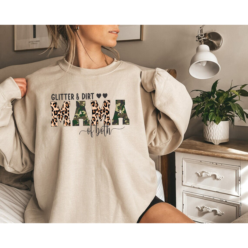 Glitter and dirt mama of both shirt, Mama shirt, leopard mom, mama of both, mom shirt, cute mama shirt, mothers day shirt, gift for mom, - 3.jpg
