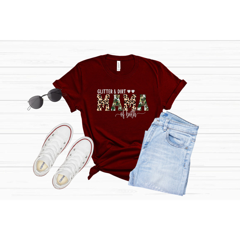 Glitter and dirt mama of both shirt, Mama shirt, leopard mom, mama of both, mom shirt, cute mama shirt, mothers day shirt, gift for mom, - 5.jpg