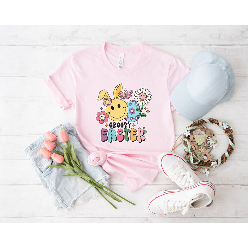 Groovy easter shirt, retro easter shirt, retro shirt, easter shirt, bunny shirt, Bunny with Glasses, Bunny Lover Gift, happy easter, easter - 1.jpg