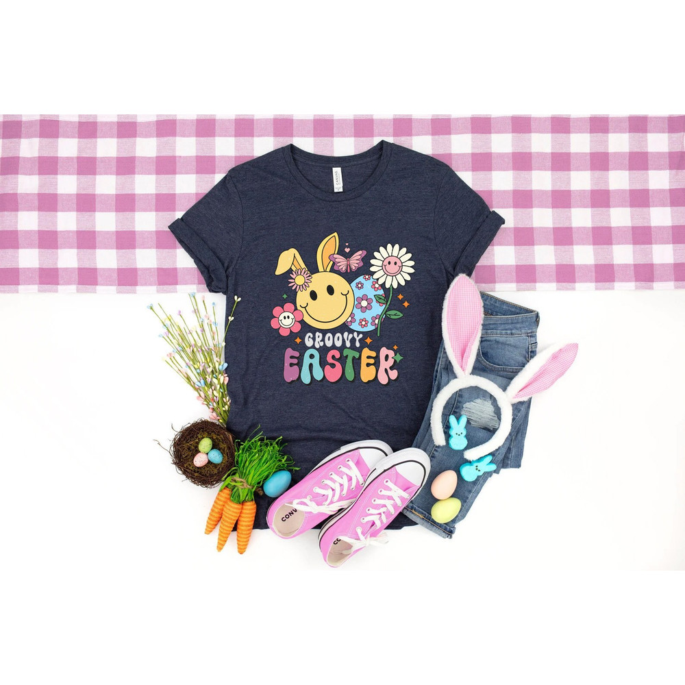 Groovy easter shirt, retro easter shirt, retro shirt, easter shirt, bunny shirt, Bunny with Glasses, Bunny Lover Gift, happy easter, easter - 3.jpg