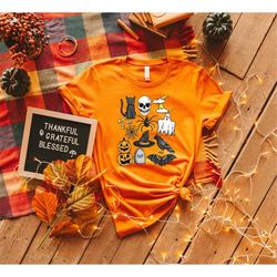 doodles halloween shirt, halloween shirt, cute halloween theme shirt, happy halloween shirt, happy halloween heart shirt