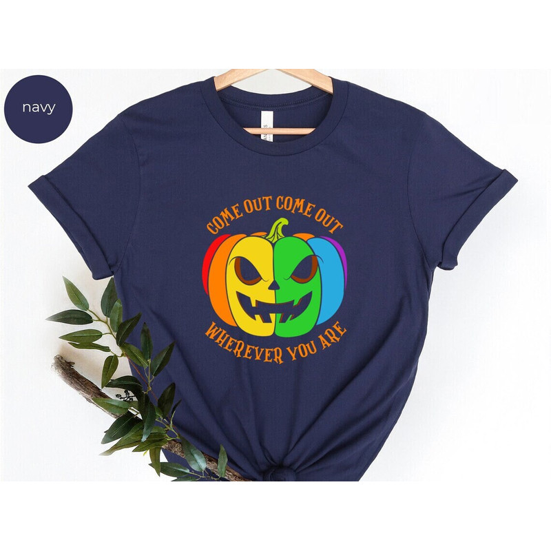 halloween party top,lgbt pride shirt, lgbt pumpkin shirt, rainbow pumpkin, Rainbow Flag Tshirt, pride pumpkin shirt, Coolest Pumpkin Tee, - 1.jpg