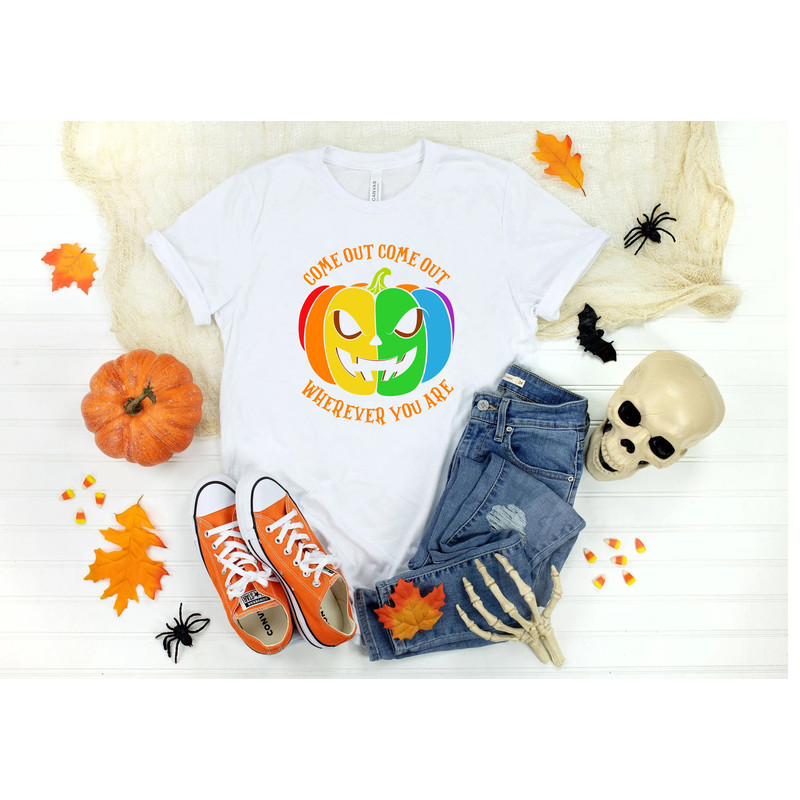 halloween party top,lgbt pride shirt, lgbt pumpkin shirt, rainbow pumpkin, Rainbow Flag Tshirt, pride pumpkin shirt, Coolest Pumpkin Tee, - 2.jpg