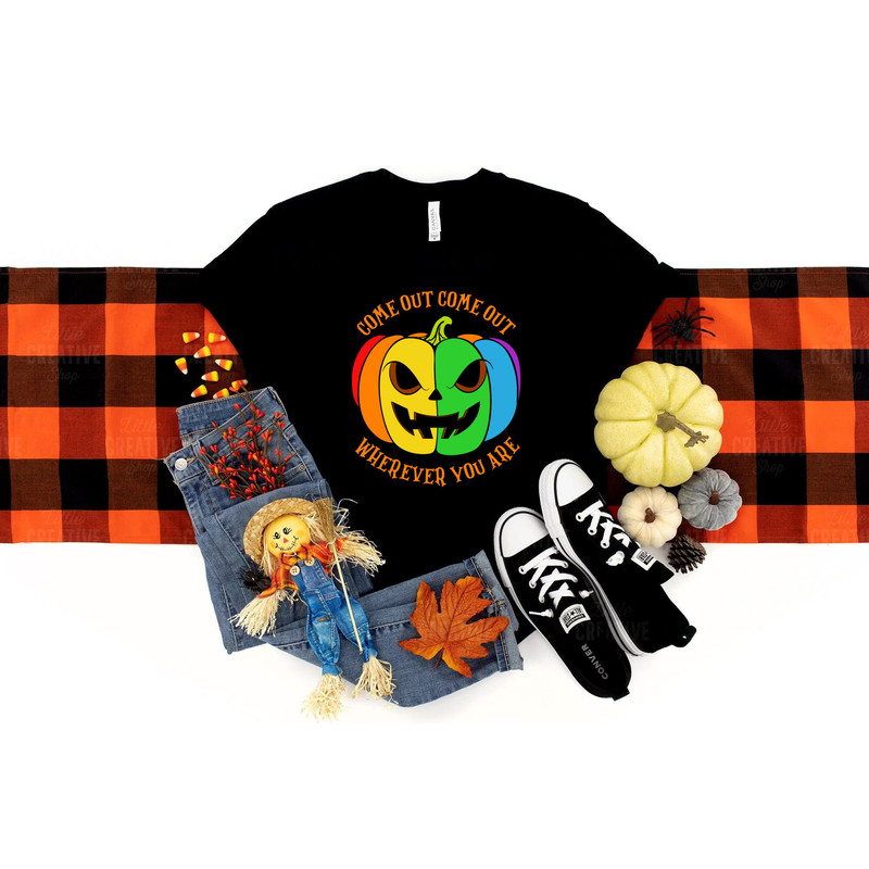 halloween party top,lgbt pride shirt, lgbt pumpkin shirt, rainbow pumpkin, Rainbow Flag Tshirt, pride pumpkin shirt, Coolest Pumpkin Tee, - 3.jpg