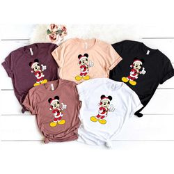 santa minnie mickey family shirts,disney matching christmas shirts, minnie mickey family christmas shirts, custom family