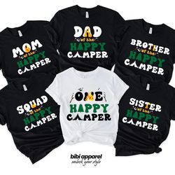happy camper birthday shirt, matching family camper shirt, c